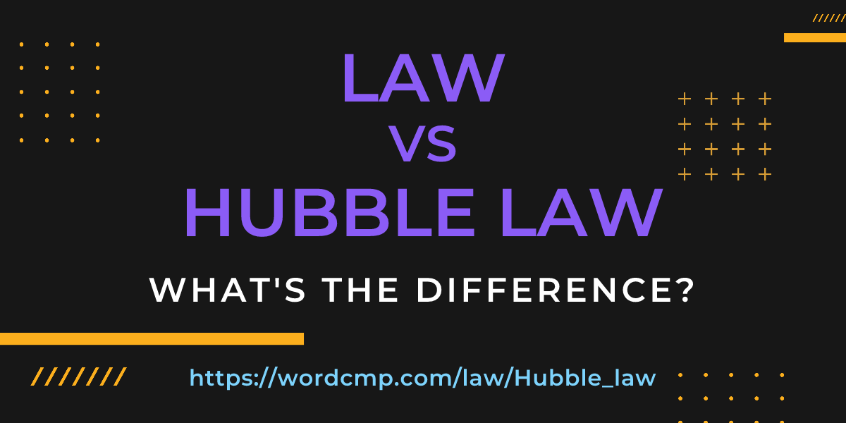 Difference between law and Hubble law