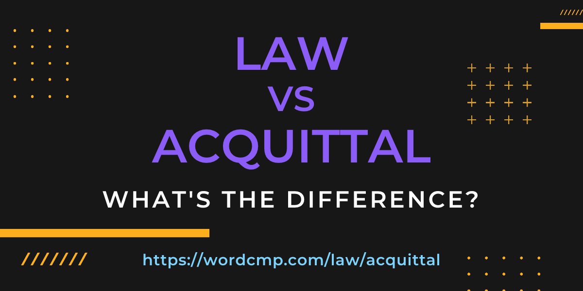 Difference between law and acquittal