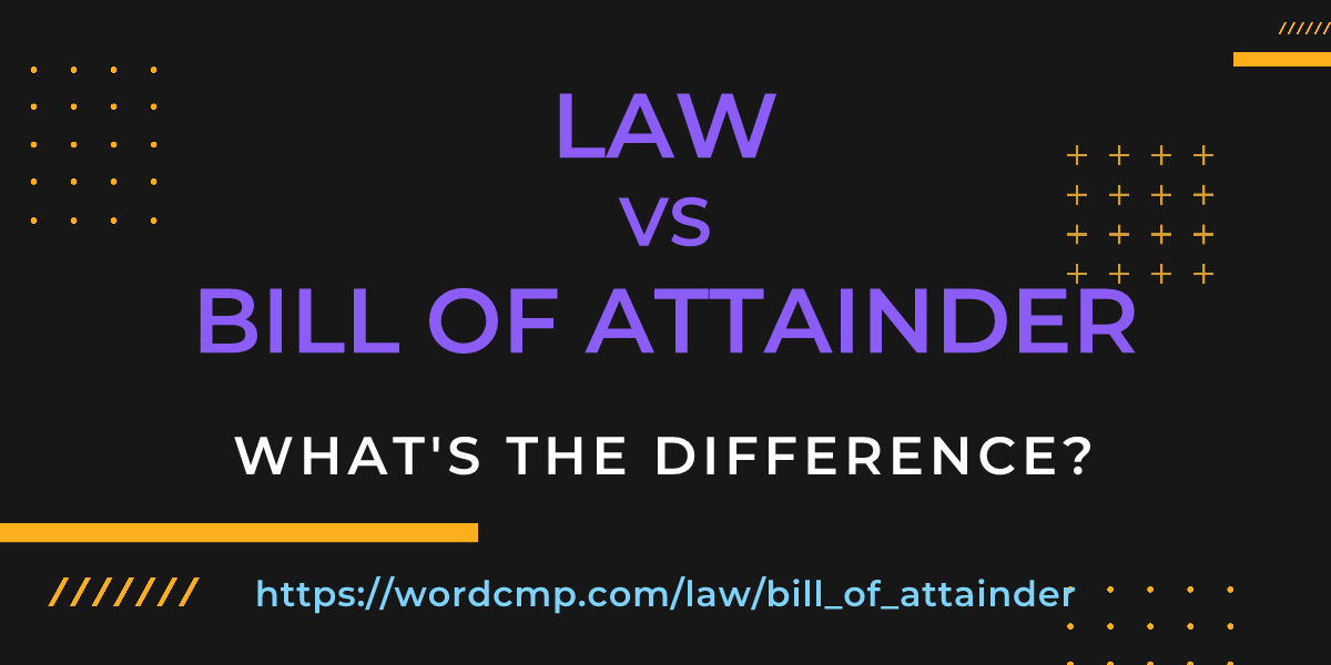 Difference between law and bill of attainder