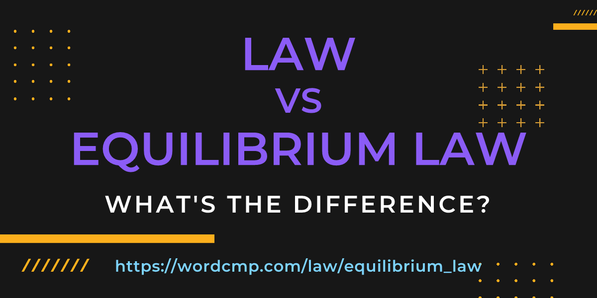 Difference between law and equilibrium law