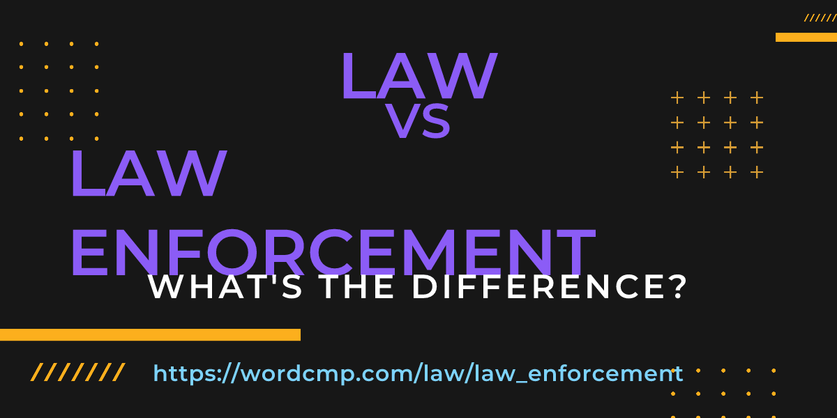 Difference between law and law enforcement