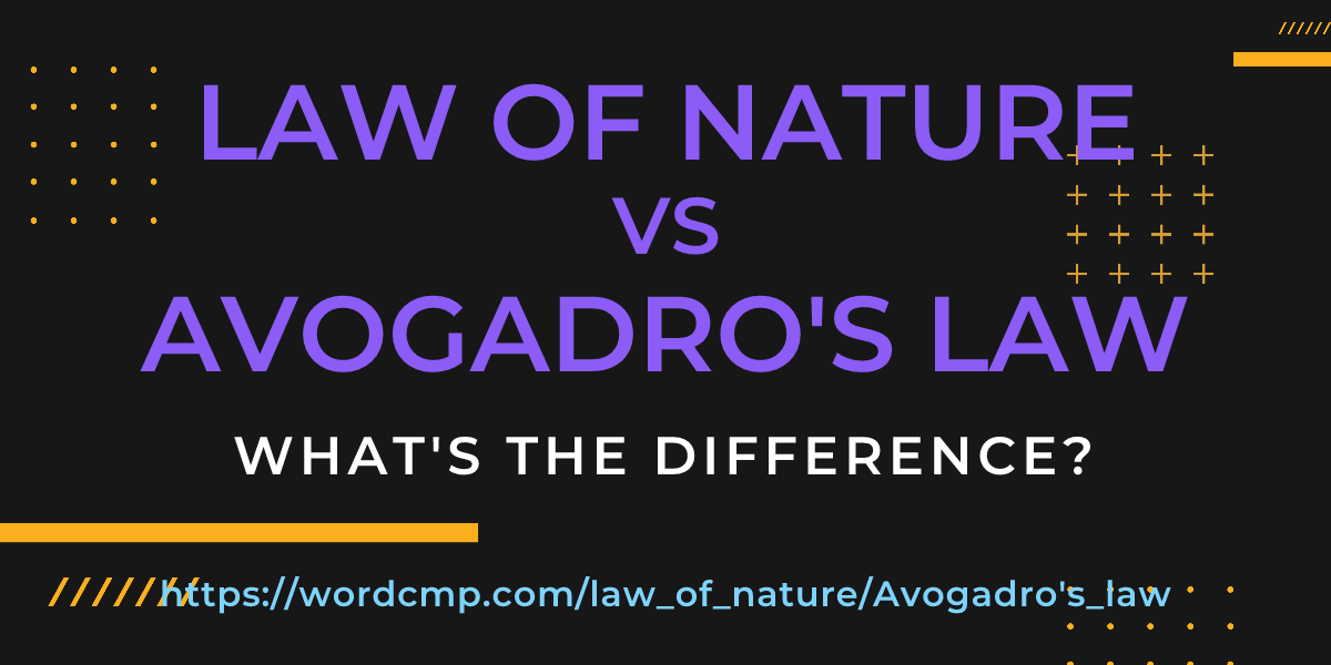 Difference between law of nature and Avogadro's law