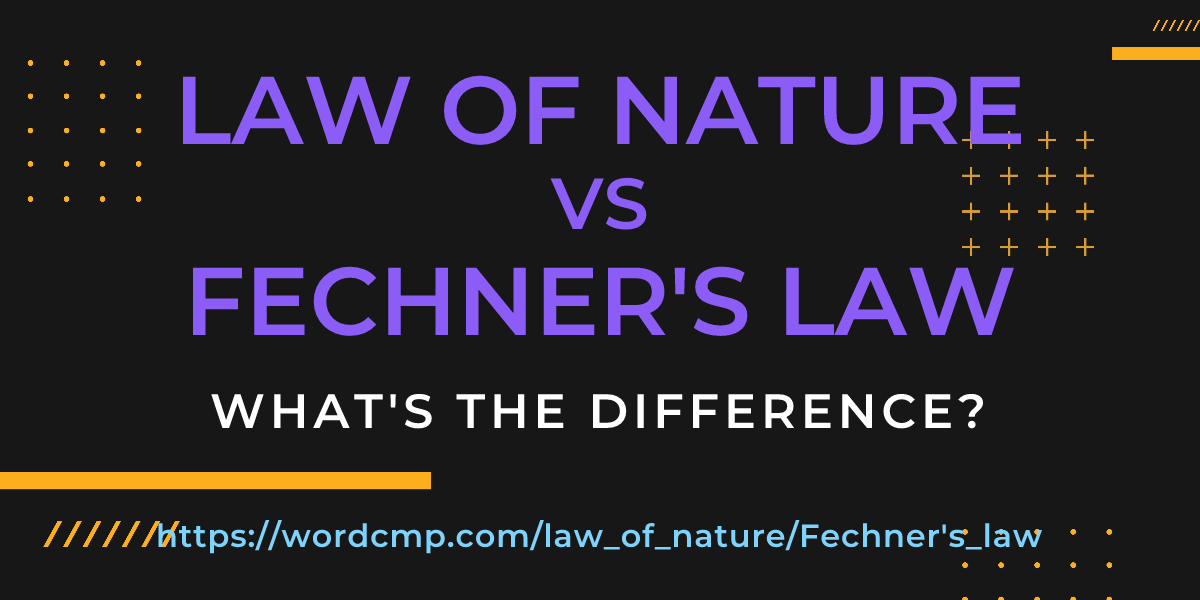 Difference between law of nature and Fechner's law