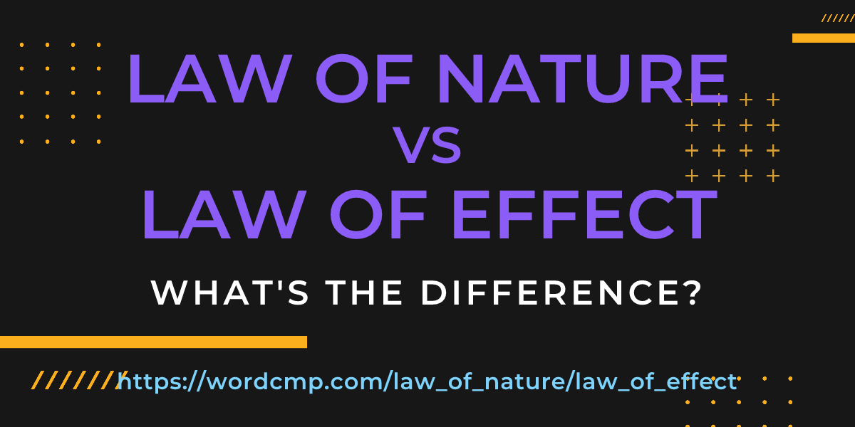 Difference between law of nature and law of effect