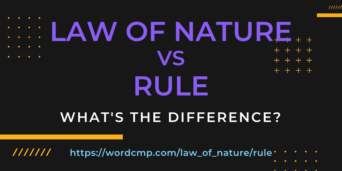 Difference between law of nature and rule