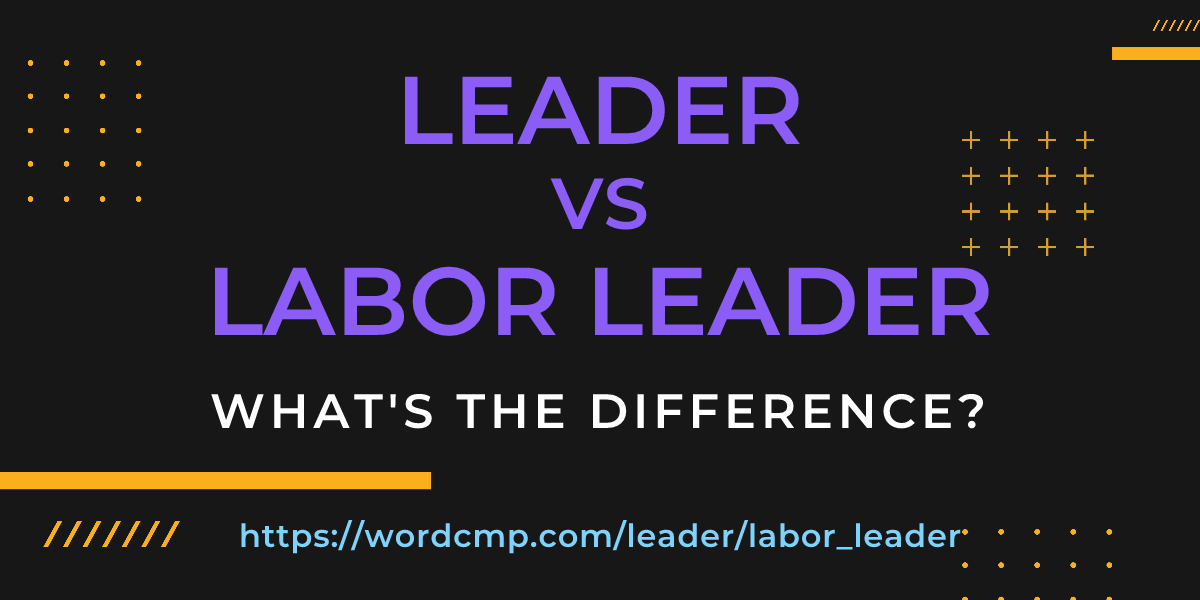 Difference between leader and labor leader