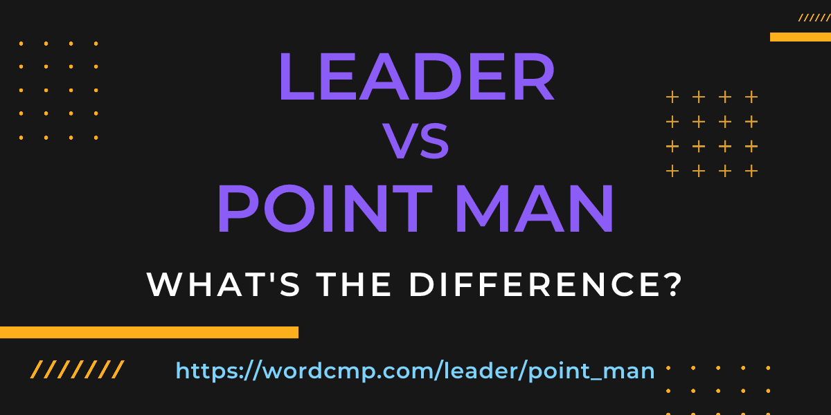 Difference between leader and point man