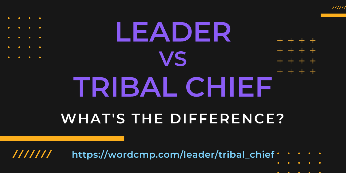 Difference between leader and tribal chief