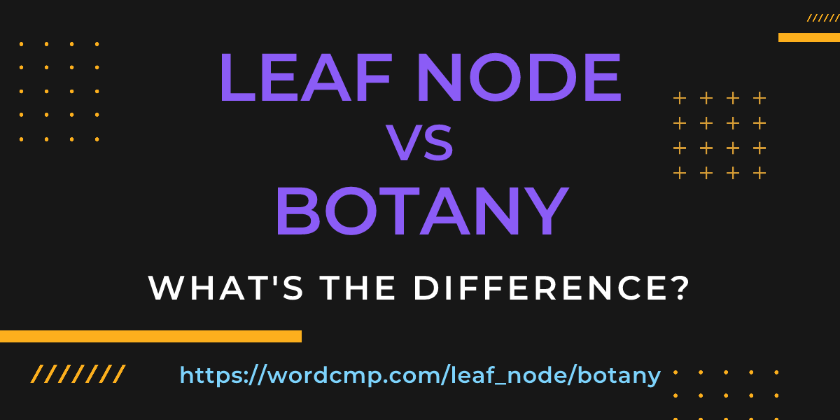 Difference between leaf node and botany