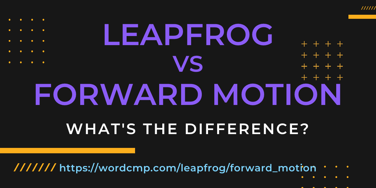 Difference between leapfrog and forward motion