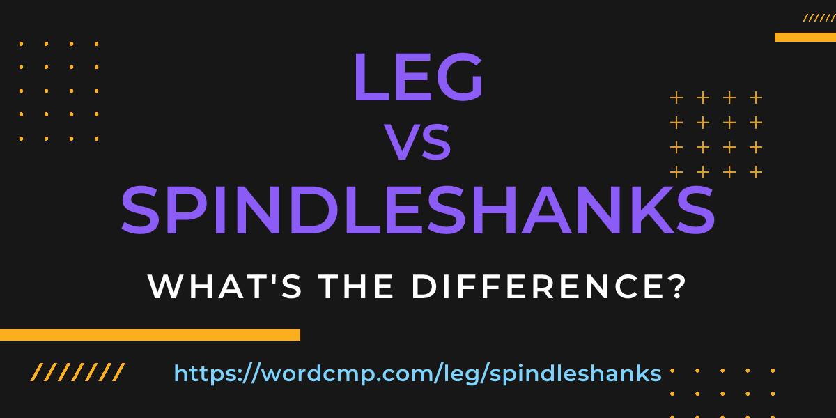 Difference between leg and spindleshanks