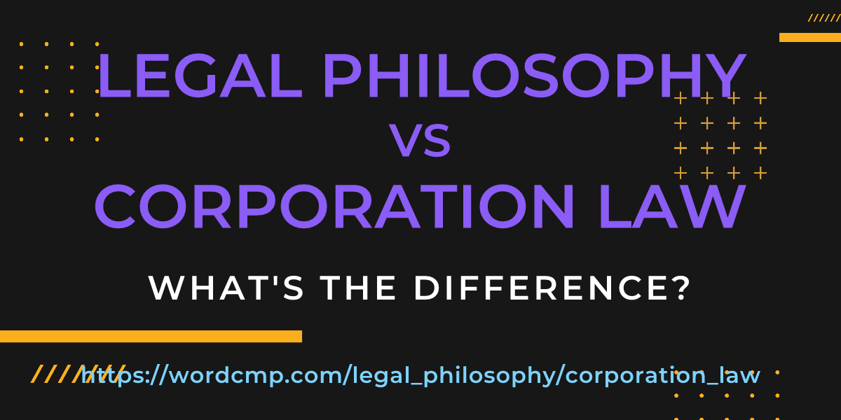 Difference between legal philosophy and corporation law