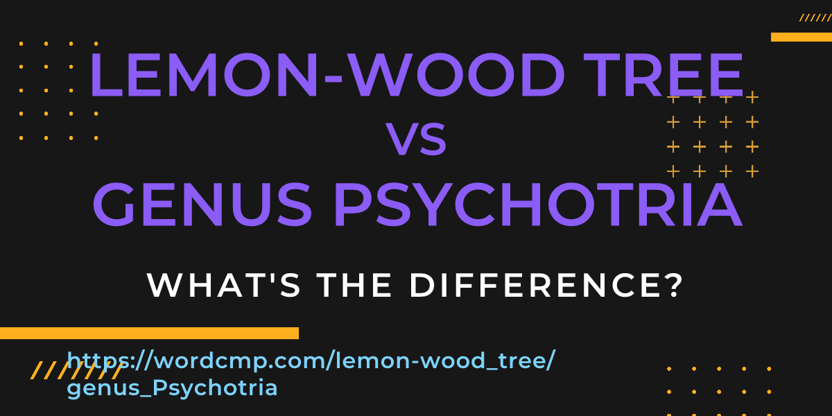 Difference between lemon-wood tree and genus Psychotria