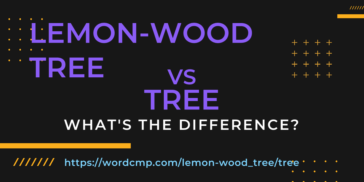 Difference between lemon-wood tree and tree