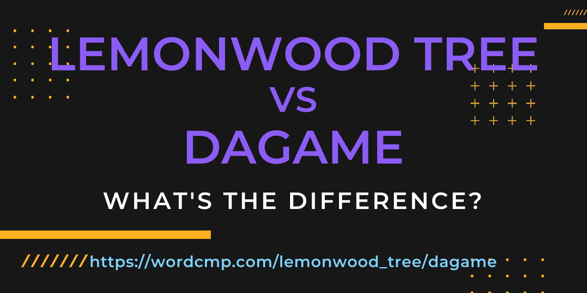 Difference between lemonwood tree and dagame