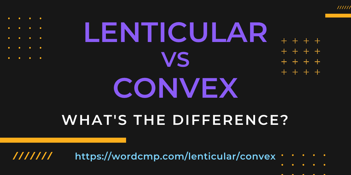 Difference between lenticular and convex