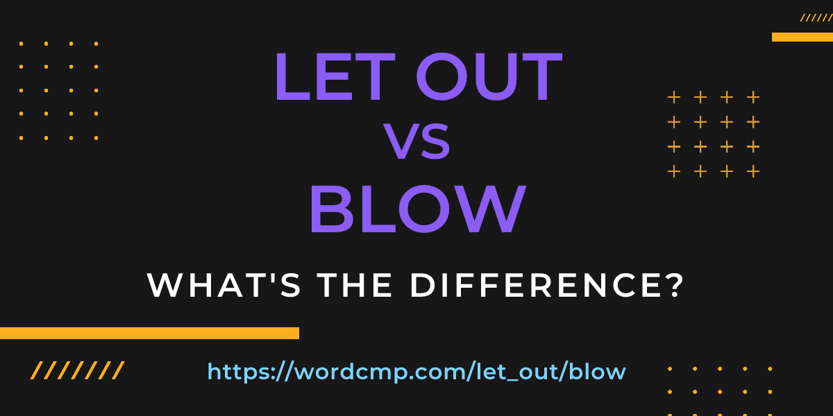 Difference between let out and blow