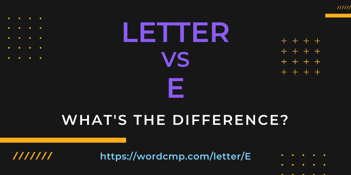 Difference between letter and E