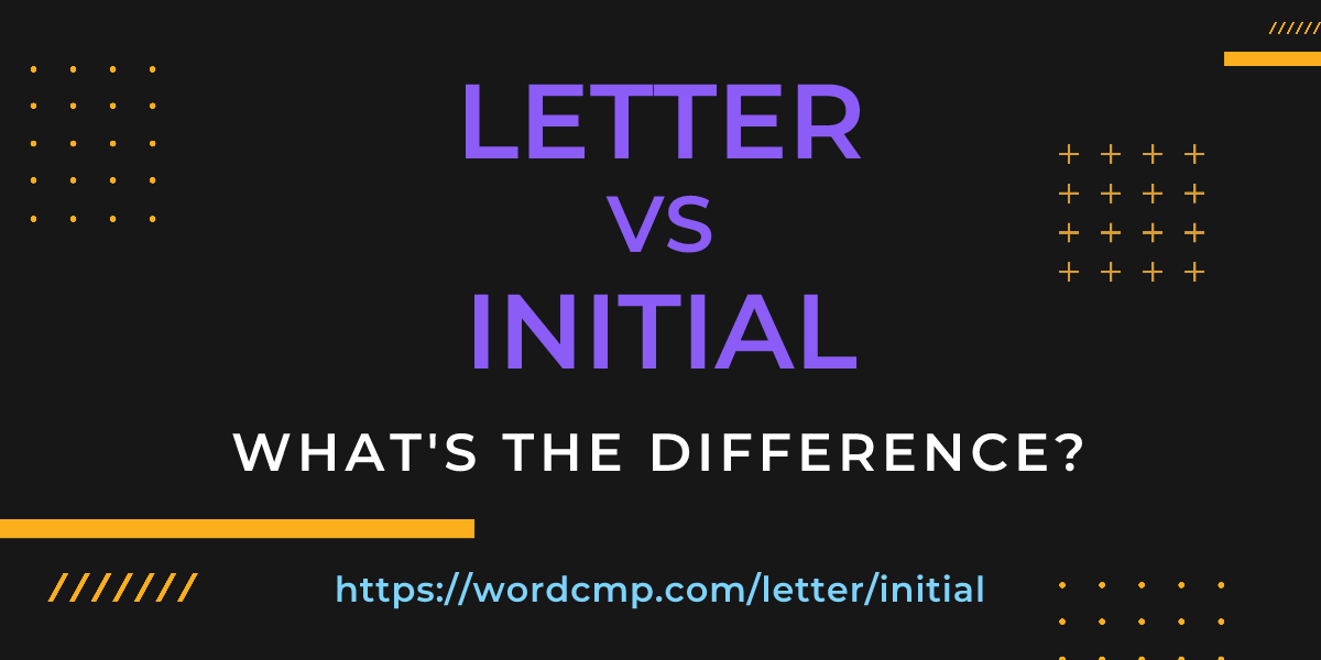 Difference between letter and initial