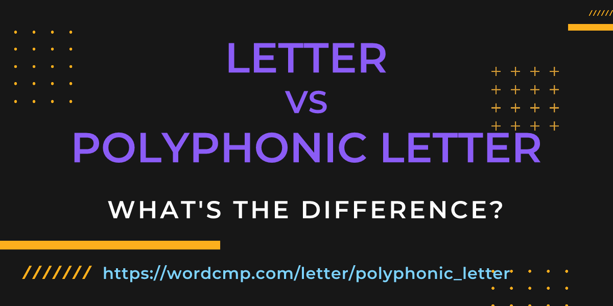 Difference between letter and polyphonic letter
