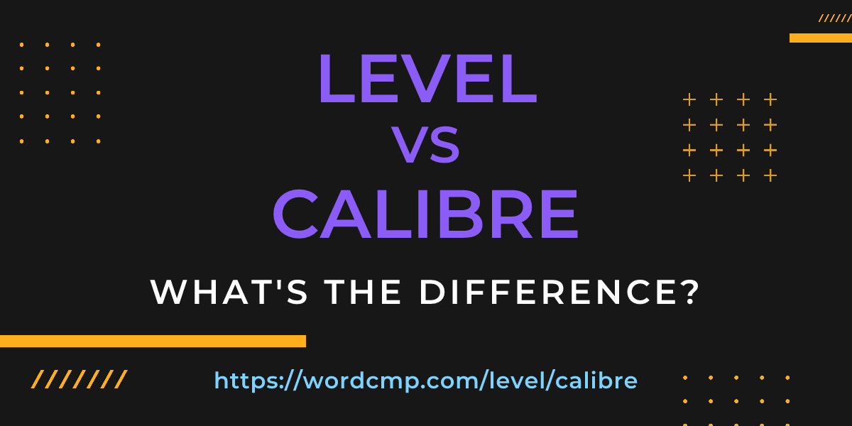 Difference between level and calibre