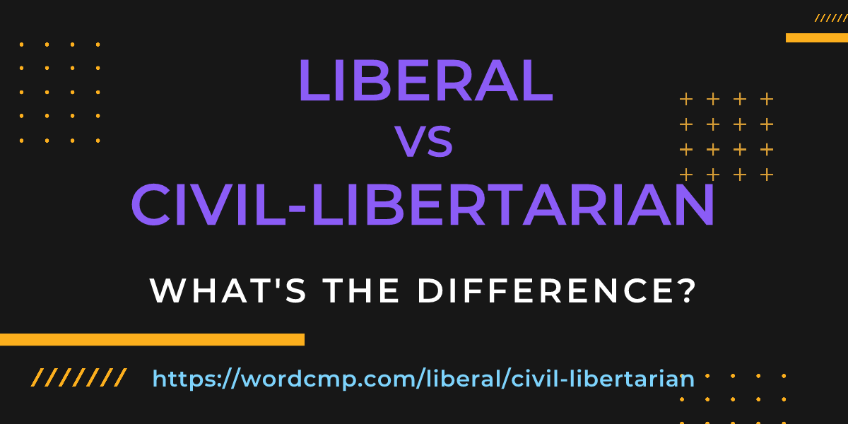 Difference between liberal and civil-libertarian