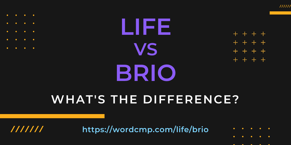 Difference between life and brio