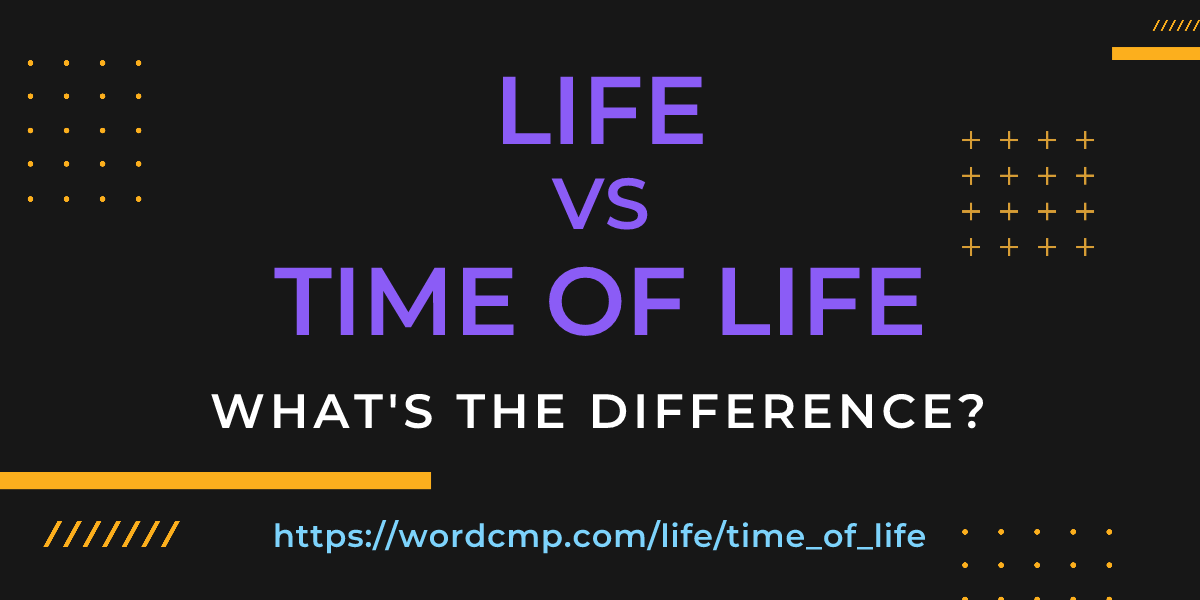 Difference between life and time of life