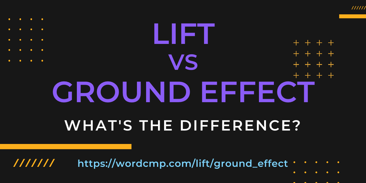 Difference between lift and ground effect
