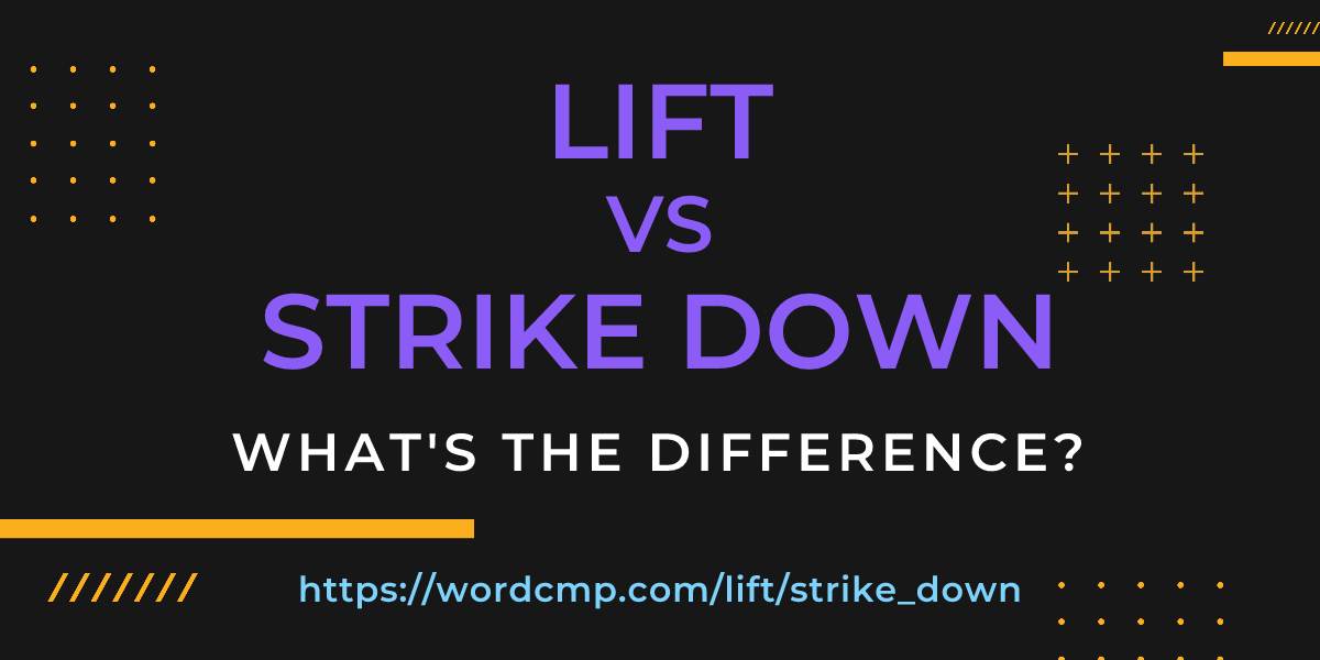 Difference between lift and strike down