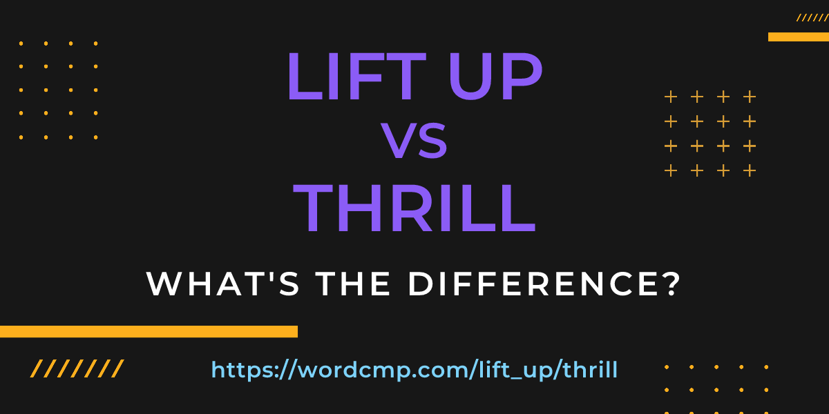 Difference between lift up and thrill