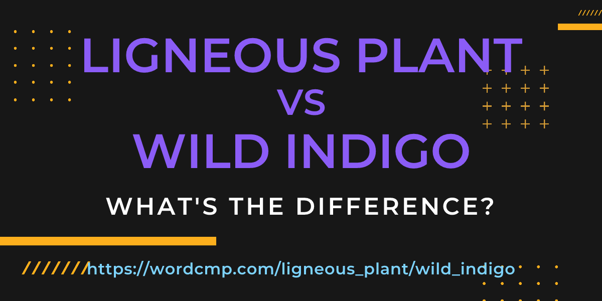 Difference between ligneous plant and wild indigo