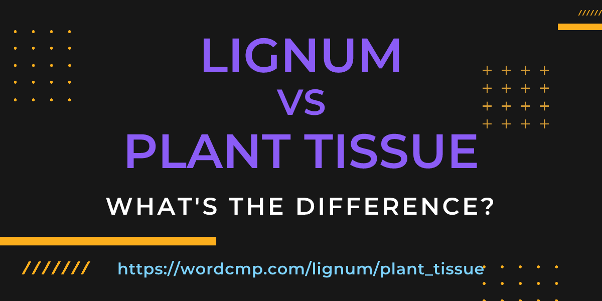 Difference between lignum and plant tissue