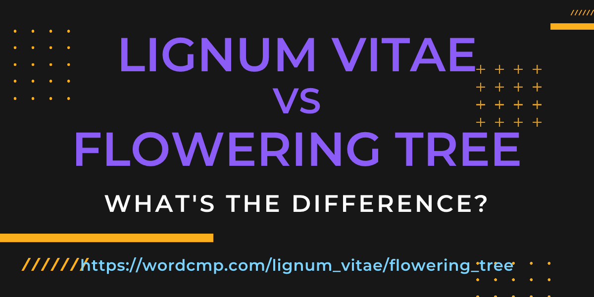 Difference between lignum vitae and flowering tree