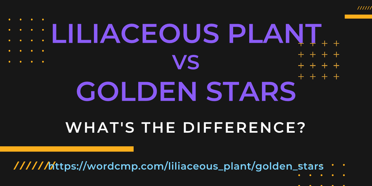 Difference between liliaceous plant and golden stars