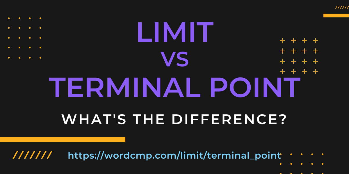 Difference between limit and terminal point