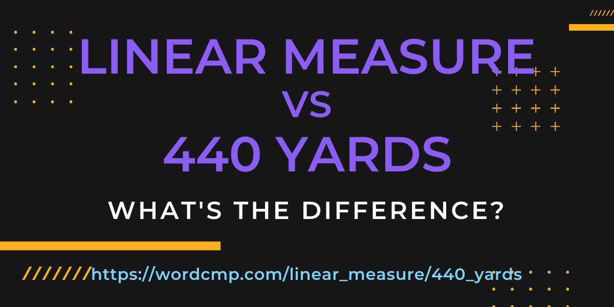 Difference between linear measure and 440 yards