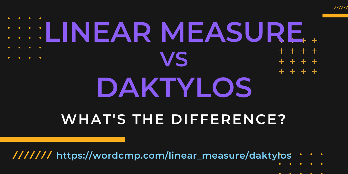 Difference between linear measure and daktylos