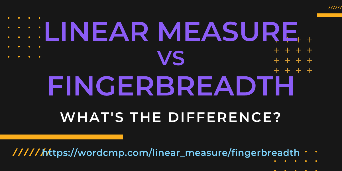 Difference between linear measure and fingerbreadth
