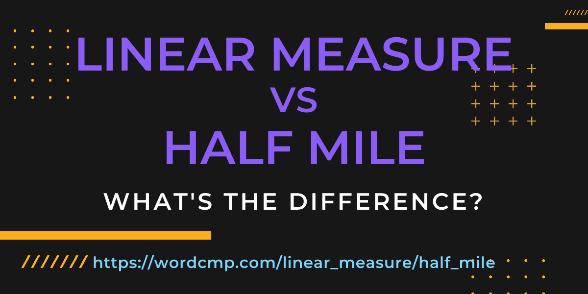 Difference between linear measure and half mile