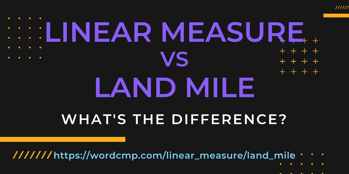 Difference between linear measure and land mile