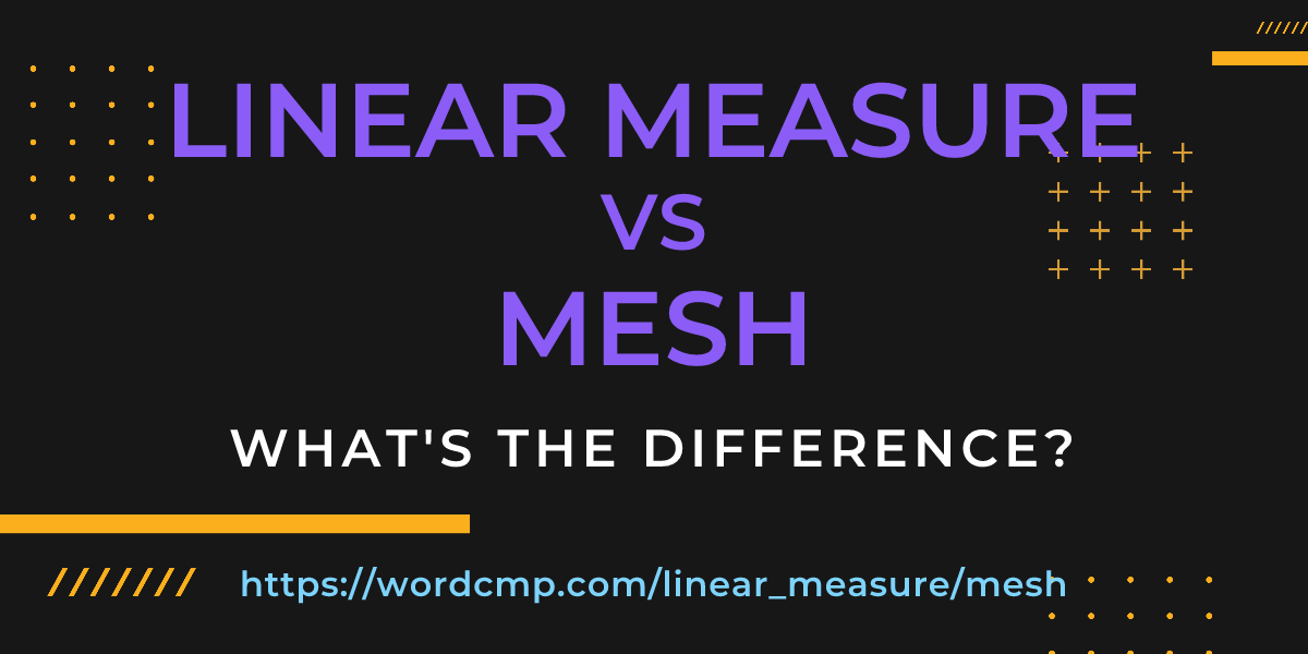 Difference between linear measure and mesh