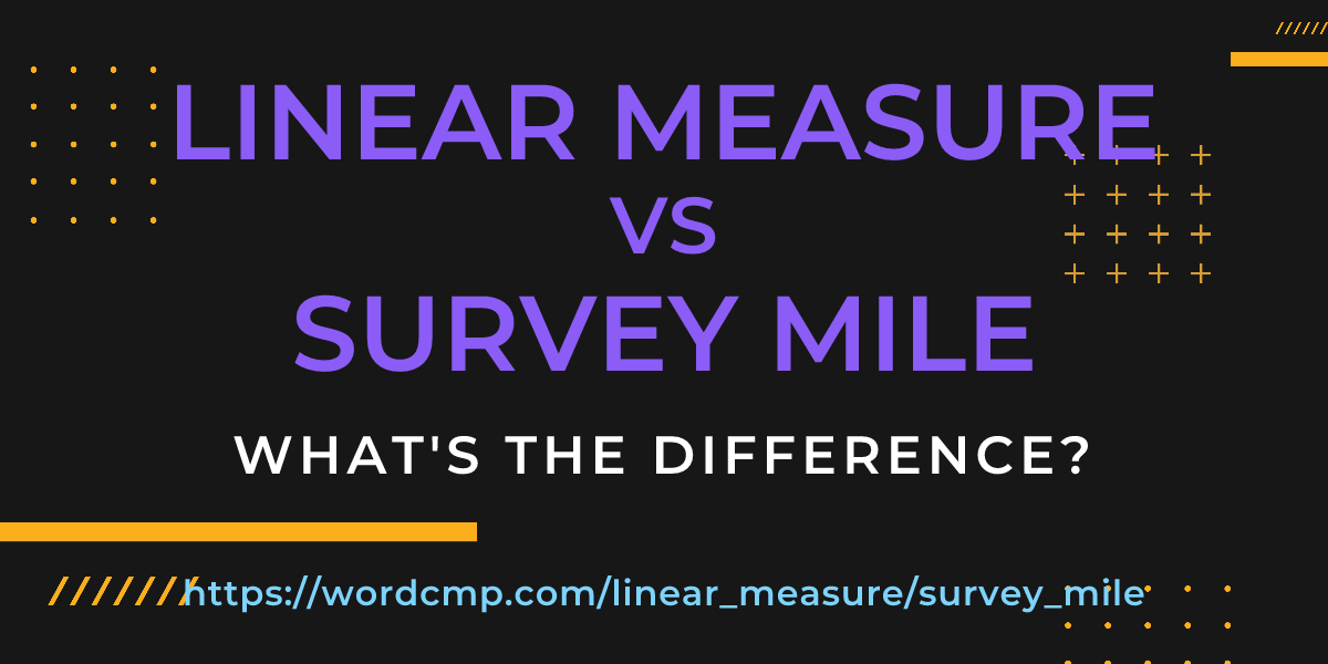 Difference between linear measure and survey mile