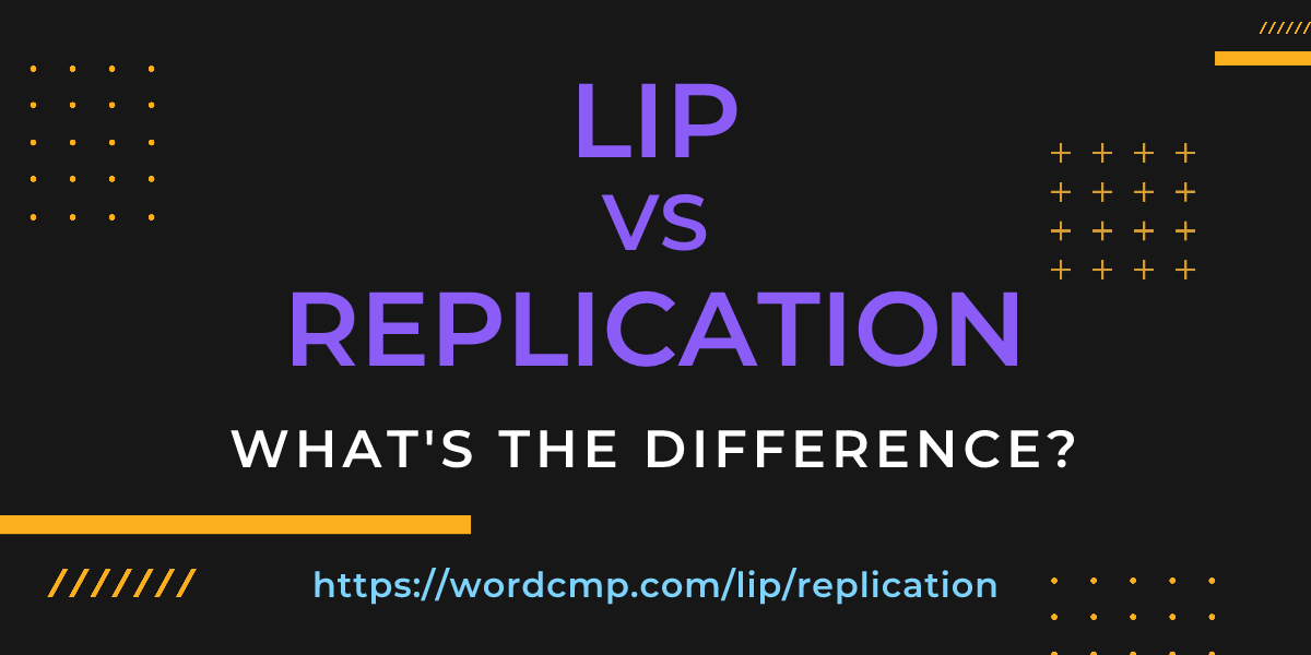 Difference between lip and replication