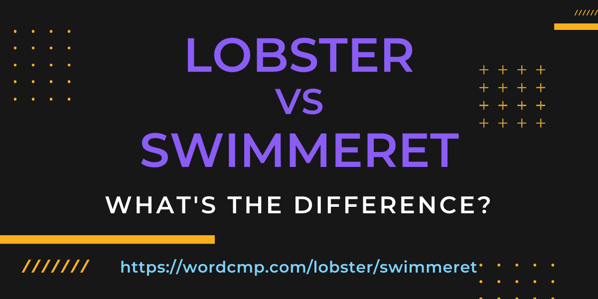 Difference between lobster and swimmeret