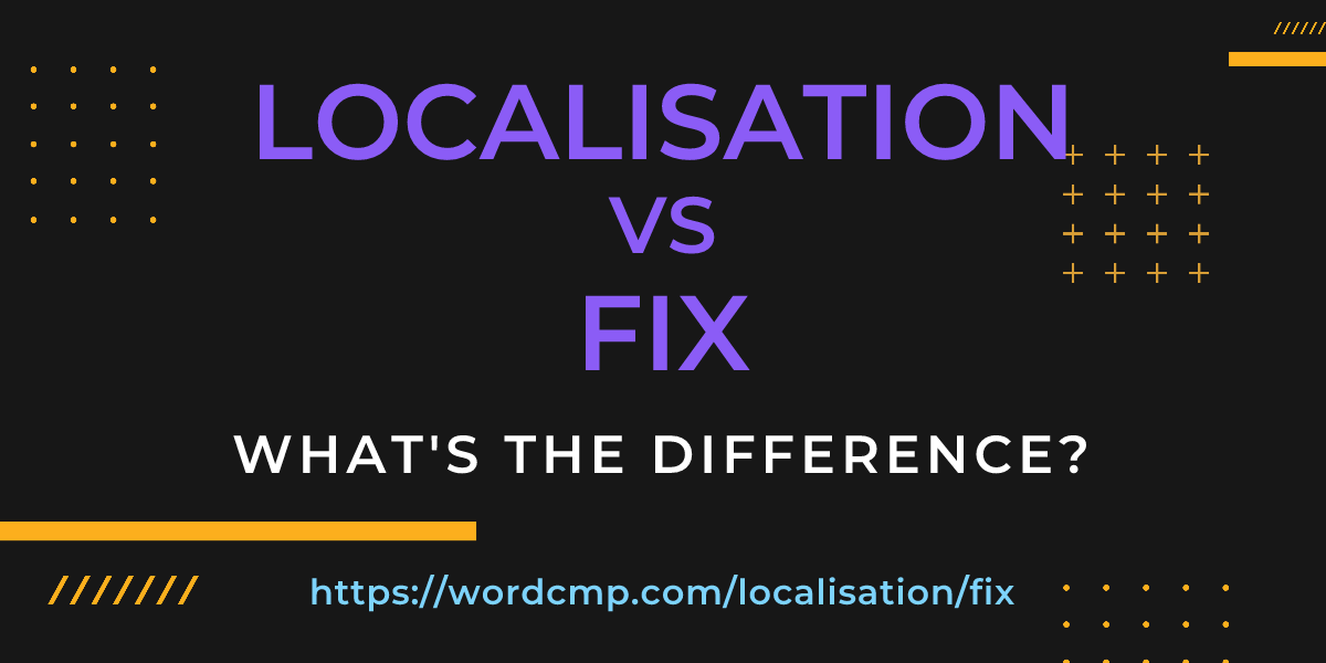 Difference between localisation and fix