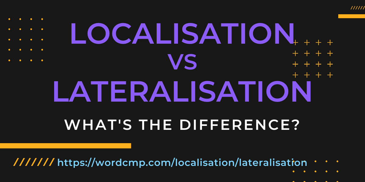 Difference between localisation and lateralisation