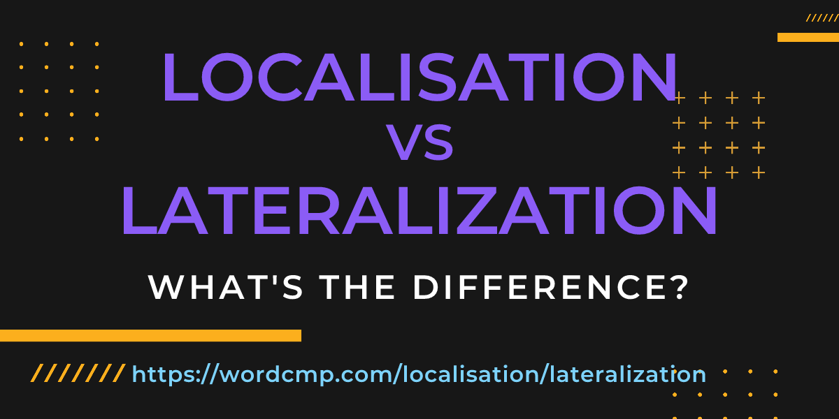 Difference between localisation and lateralization