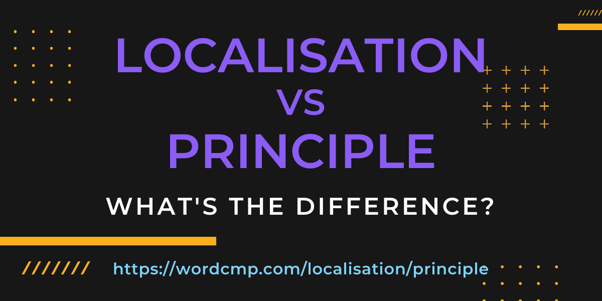 Difference between localisation and principle