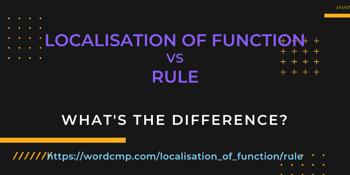 Difference between localisation of function and rule